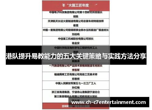 港队提升易教能力的五大关键策略与实践方法分享